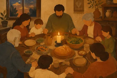 Candlelit Family Dinner Prayer