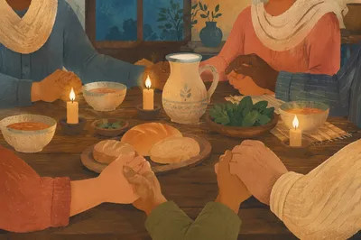 Family Gratitude Dinner by Candlelight