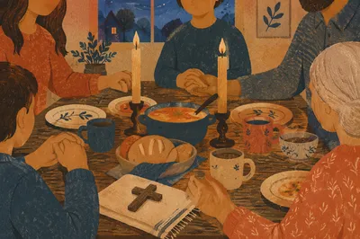 Candlelit Family Dinner Prayer of Gratitude