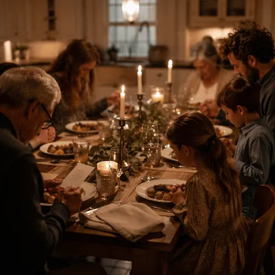 Candlelit Family Dinner Prayer of Gratitude