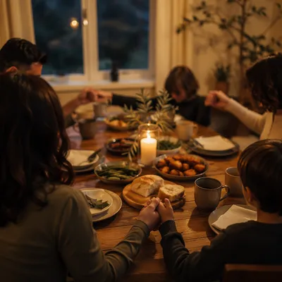 Candlelit Family Dinner Prayer of Gratitude