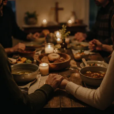 Candlelit Family Dinner Prayer of Gratitude