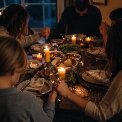 Candlelit Family Dinner Prayer of Gratitude