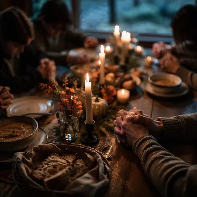 Candlelit Family Dinner Prayer of Gratitude