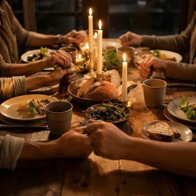 Candlelit Family Dinner Prayer of Gratitude