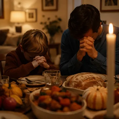 Family Gratitude Dinner by Candlelight