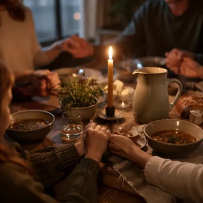 Candlelit Family Dinner Prayer of Gratitude