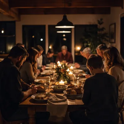 Candlelit Family Gratitude Dinner Gathering