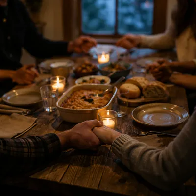Candlelit Family Dinner Prayer of Gratitude