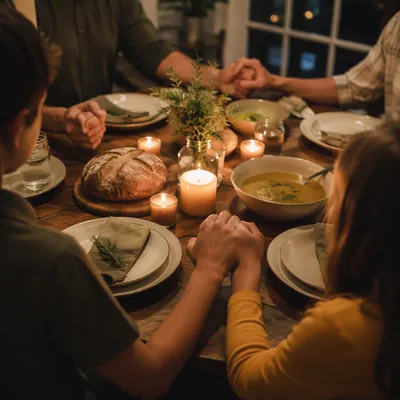 Candlelit Family Dinner Prayer of Gratitude