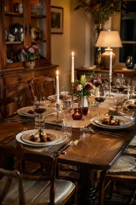 Candlelit Family Dinner of Grateful Togetherness