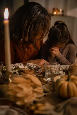 Grateful Family Dinner by Candlelight