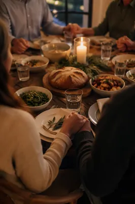 Candlelit Family Dinner Prayer of Gratitude