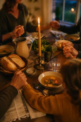 Candlelit Family Dinner Prayer of Gratitude