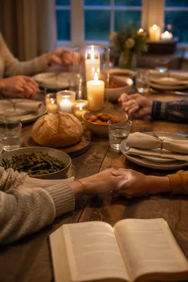 Candlelit Family Dinner Prayer of Gratitude