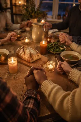 Family Gratitude Dinner by Candlelight