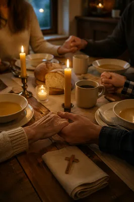 Candlelit Family Dinner Prayer of Gratitude