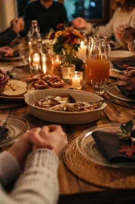 Candlelit Family Dinner Gratitude Moment