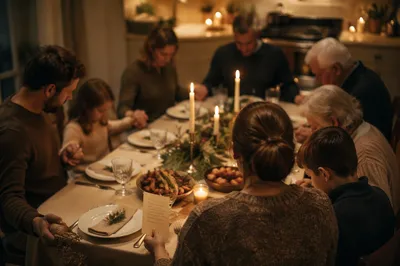 Candlelit Family Dinner Prayer of Gratitude