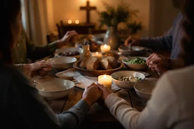 Candlelit Family Dinner Prayer of Gratitude