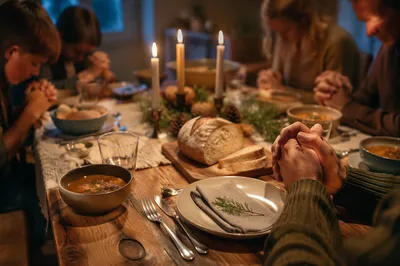 Candlelit Family Dinner Prayer of Gratitude