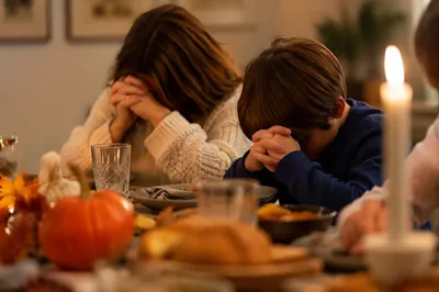 Family Gratitude Dinner by Candlelight