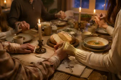 Candlelit Family Dinner Prayer of Gratitude