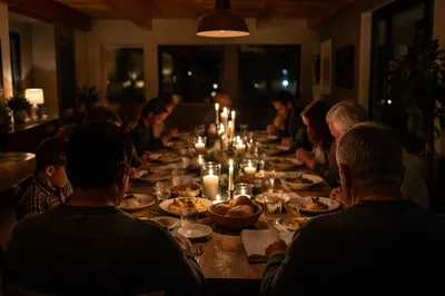 Candlelit Family Gratitude Dinner Gathering