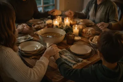 Family Gratitude Dinner by Candlelight