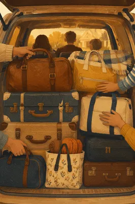 Family Packing Minivan for Summer Road Trip