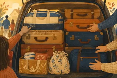 Family Packing Minivan for Summer Road Trip