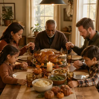 Family Prayer Before Thanksgiving Dinner