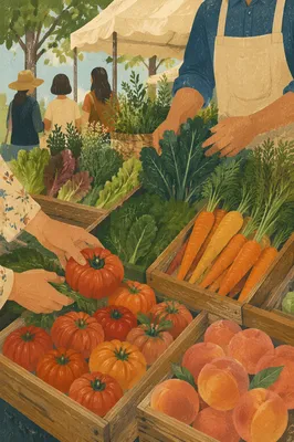 Fresh Produce Stand at Farmers Market