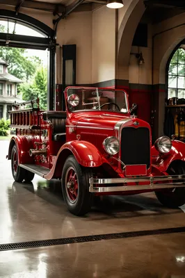Vintage Fire Truck at Station Bay