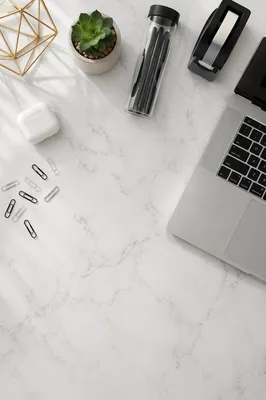 Minimal Desk Flat Lay with Laptop