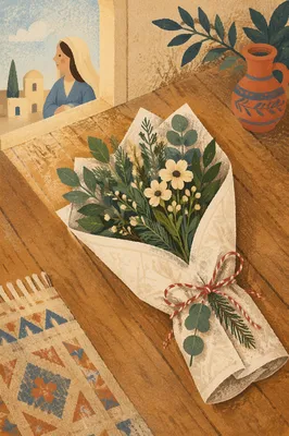 Handmade Wrapped Flower Bouquet Gift