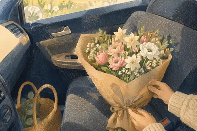 Spring Bouquet in Kraft Paper Wrap
