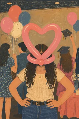 Friends Celebrating at Graduation Party Indoors