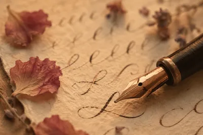 Calligraphy Pen on Handmade Paper