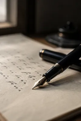 Fountain Pen on Calligraphy Practice Paper