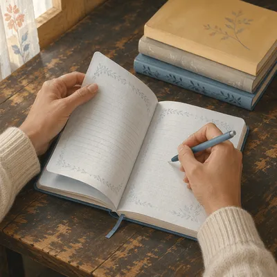 Hands Writing in Prayer Journal