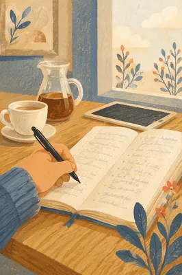 Morning Prayer Journal Writing at Café