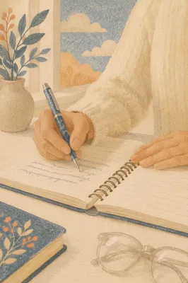 Handwriting Reflections in a Prayer Journal