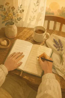 Morning Prayer Journal Writing at Kitchen Table