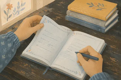 Hands Writing in Prayer Journal