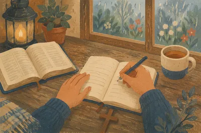 Morning Prayer Journal by Rainy Window