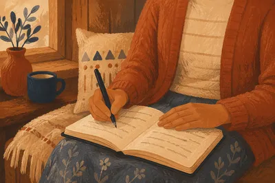 Quiet Hands Writing in Prayer Journal