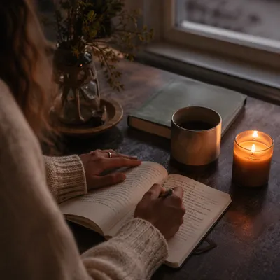 Morning Prayer Journal Writing at Kitchen Table