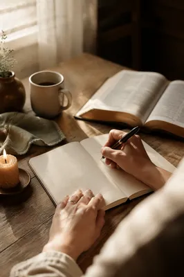 Morning Prayer Journal Writing at Kitchen Table