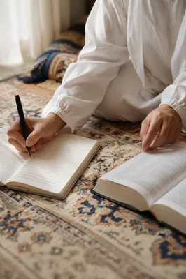 Writing in Prayer Journal by Scripture